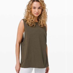 Lululemon All Yours Tank Top-Dark olive ; like new condition